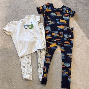 Old Navy Kids Navy Construction Pajama Set